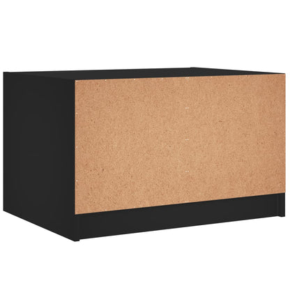 Tavolino da Salotto con Ante in Vetro Nero 68x50x42 cm | homemem39