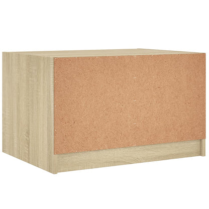 Tavolino da Salotto con Ante in Vetro Rovere Sonoma 68x50x42 cm | homemem39