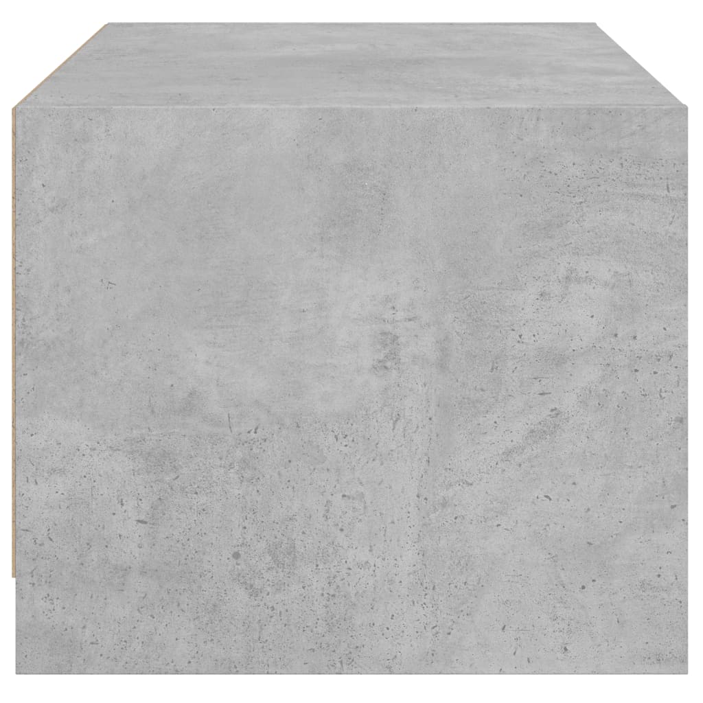 Tavolino da Salotto con Ante in Vetro Grigio Cemento 68x50x42cm | homemem39