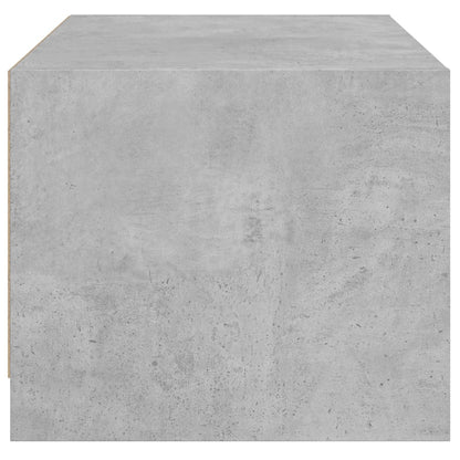 Tavolino da Salotto con Ante in Vetro Grigio Cemento 68x50x42cm | homemem39