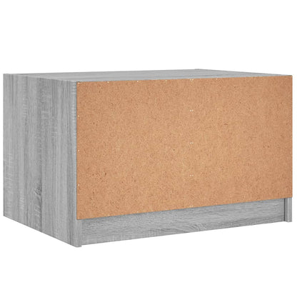 Tavolino da Salotto con Ante in Vetro Grigio Sonoma 68x50x42 cm | homemem39