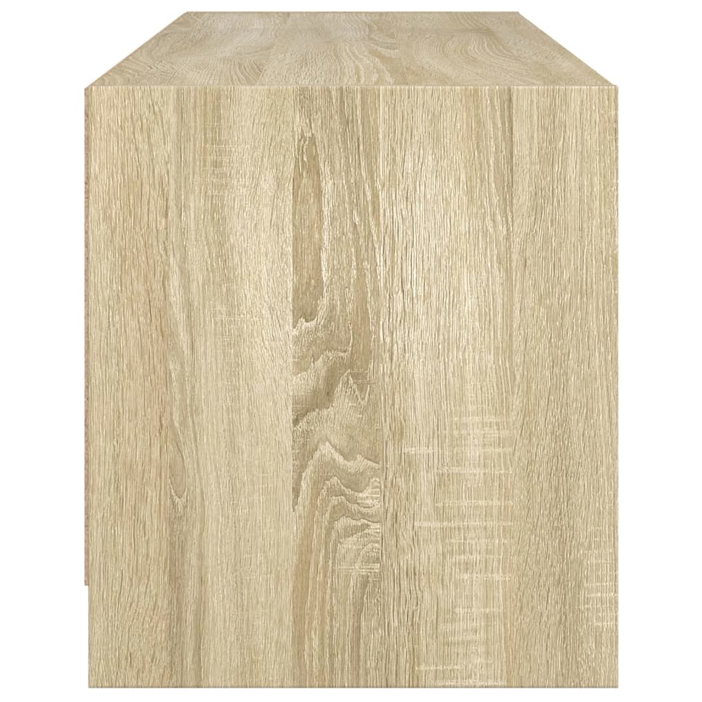 Mobile Porta TV con Ante in Vetro Rovere Sonoma 102x37x42 cm - homemem39