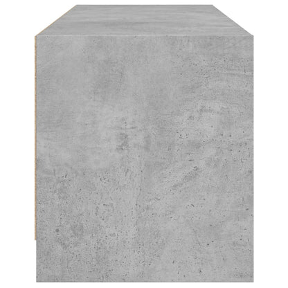 Mobile Porta TV con Ante in Vetro Grigio Cemento 102x37x42 cm - homemem39