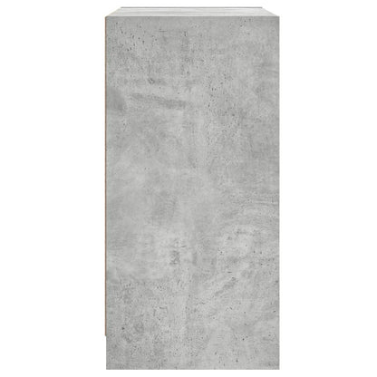 Mobile con Ante in Vetro Grigio Cemento 68x37x75,5 cm - homemem39