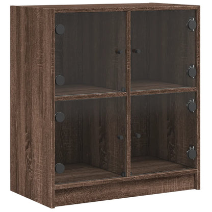 Mobile con Ante in Vetro Rovere Marrone 68x37x75,5 cm - homemem39