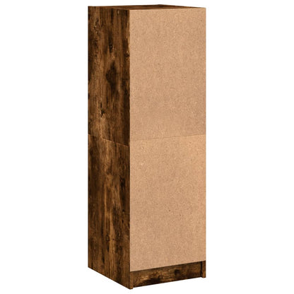 Credenza con Ante in Vetro Rovere Fumo 35x37x109 cm - homemem39