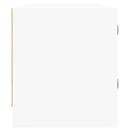 Mobile Porta TV con Ante in Vetro Bianco 102x37x42 cm