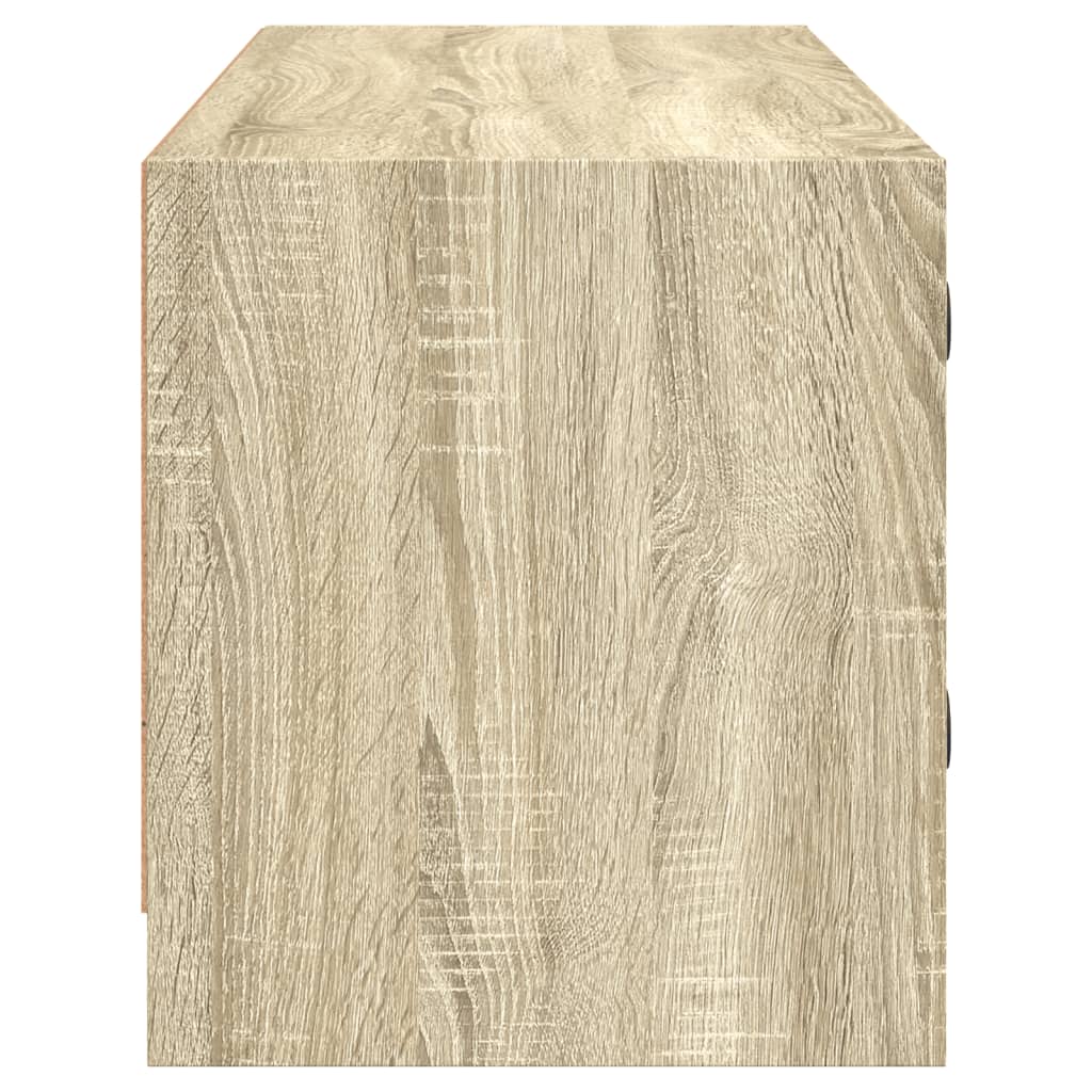 Mobile Porta TV con Ante in Vetro Rovere Sonoma 102x37x42 cm - homemem39