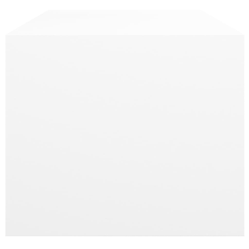 Tavolino da Salotto con Ante in Vetro Bianco 102x50x42 cm | homemem39