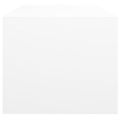 Tavolino da Salotto con Ante in Vetro Bianco 102x50x42 cm | homemem39