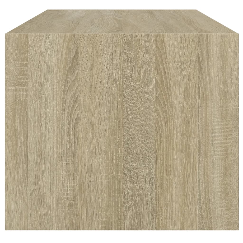 Tavolino da Salotto con Ante in Vetro Rovere Sonoma 102x50x42cm | homemem39