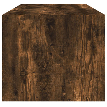 Tavolino da Salotto con Ante in Vetro Rovere Fumo 102x50x42 cm | homemem39
