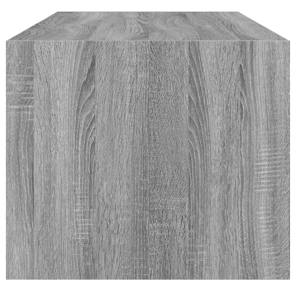 Tavolino da Salotto con Ante in Vetro Grigio Sonoma 102x50x42cm | homemem39