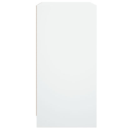 Mobile con Ante in Vetro Bianco 68x37x75,5 cm