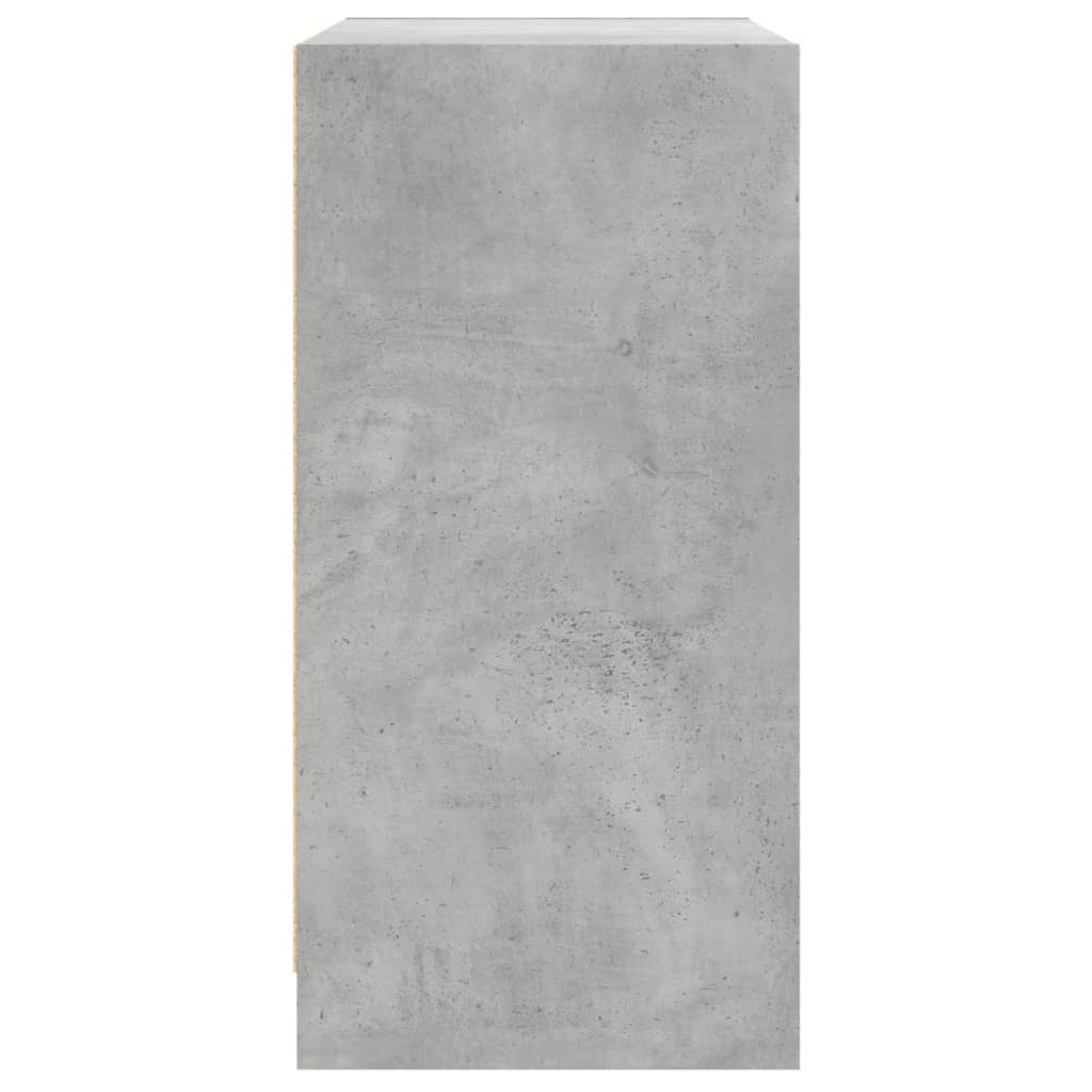 Mobile con Ante in Vetro Grigio Cemento 68x37x75,5 cm
