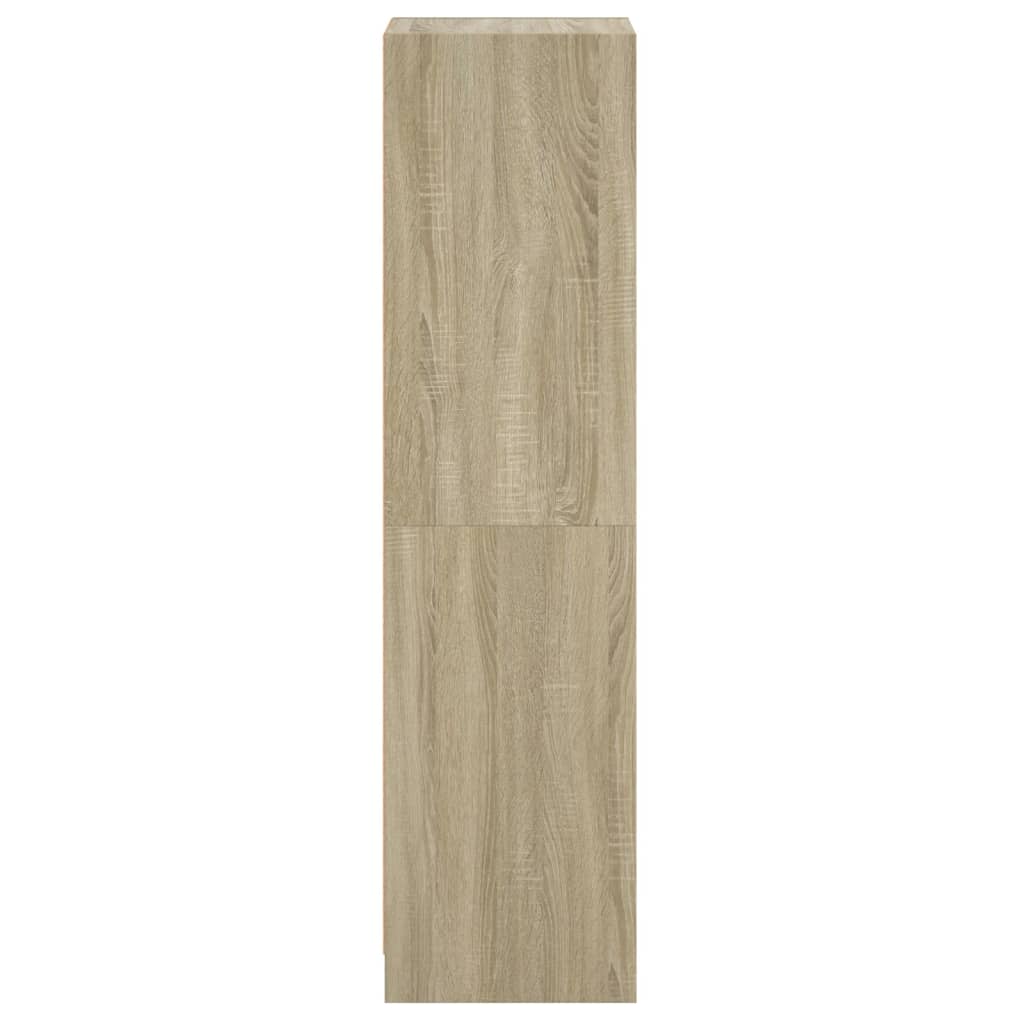 Credenza con Ante in Vetro Rovere Sonoma 35x37x142 cm - homemem39