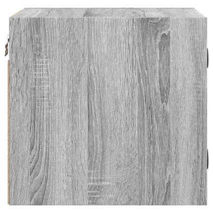 Comodini con Ante in Vetro 2pz Grigio Sonoma 35x37x35 cm - homemem39