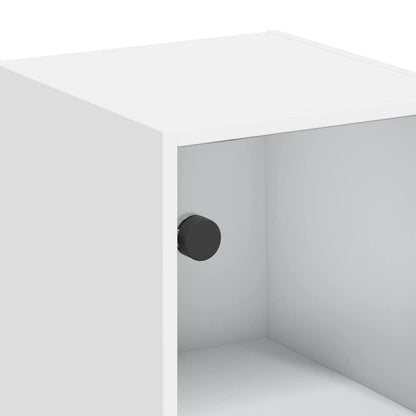 Mobile a Muro con Ante in Vetro Bianco 35x37x68,5 cm | homemem39