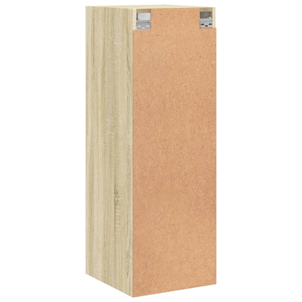 Mobile a Muro con Ante in Vetro Rovere Sonoma 35x37x100 cm | homemem39