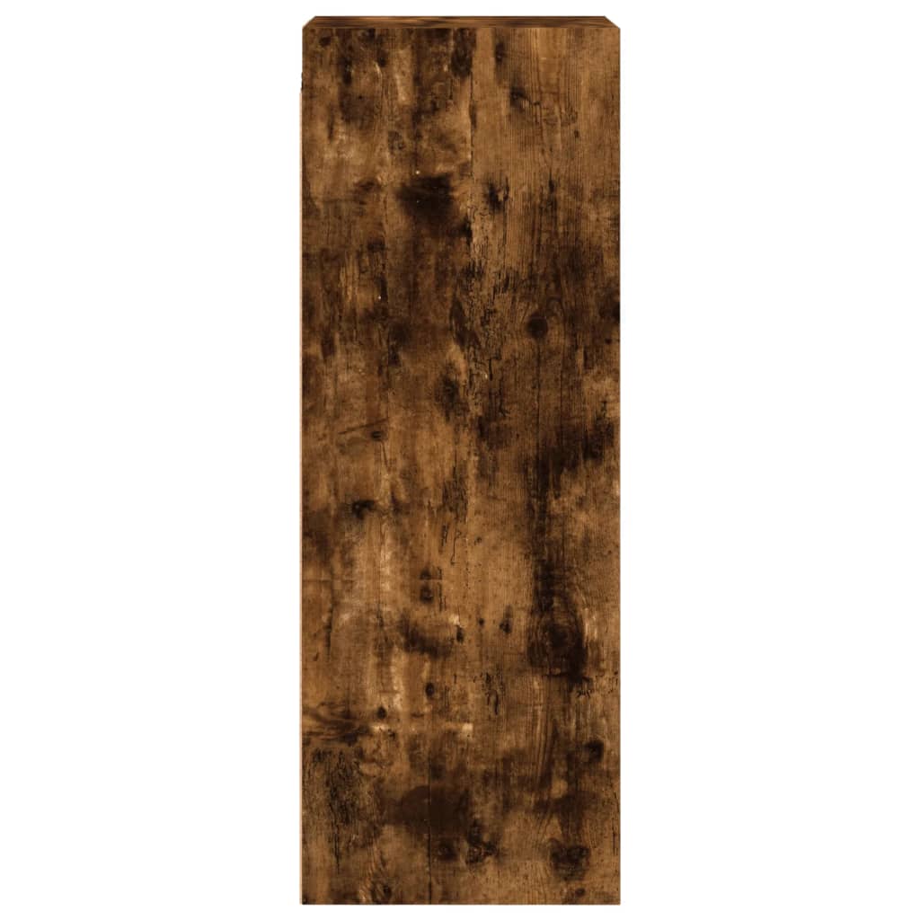 Mobile a Muro con Ante in Vetro Rovere Fumo 35x37x100 cm | homemem39