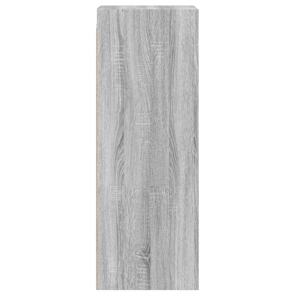 Mobile a Muro con Ante in Vetro Grigio Sonoma 35x37x100 cm | homemem39