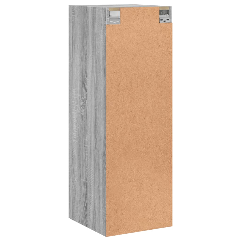 Mobile a Muro con Ante in Vetro Grigio Sonoma 35x37x100 cm | homemem39