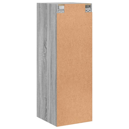 Mobile a Muro con Ante in Vetro Grigio Sonoma 35x37x100 cm | homemem39