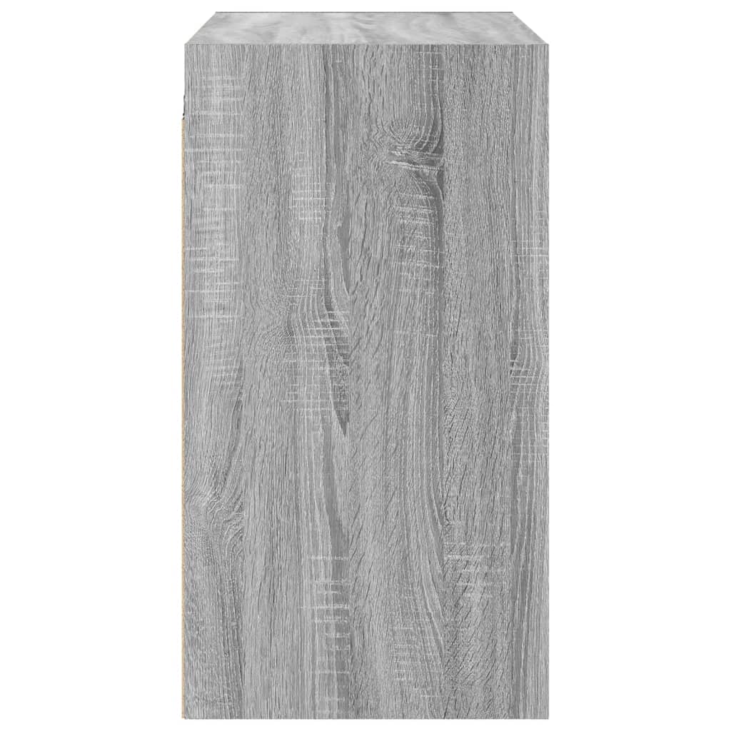 Mobile a Muro con Ante in Vetro Grigio Sonoma 68x37x68,5 cm