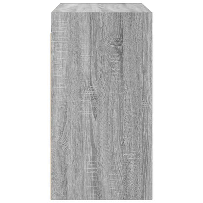 Mobile a Muro con Ante in Vetro Grigio Sonoma 68x37x68,5 cm