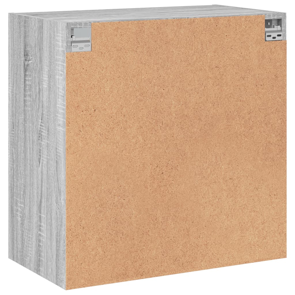 Mobile a Muro con Ante in Vetro Grigio Sonoma 68x37x68,5 cm | homemem39