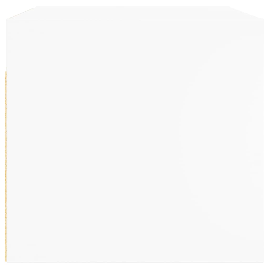 Mobile a Muro con Ante in Vetro Bianco 68,5x37x35 cm