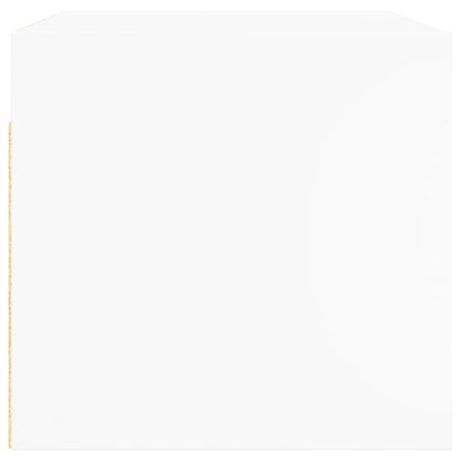 Mobile a Muro con Ante in Vetro Bianco 68,5x37x35 cm