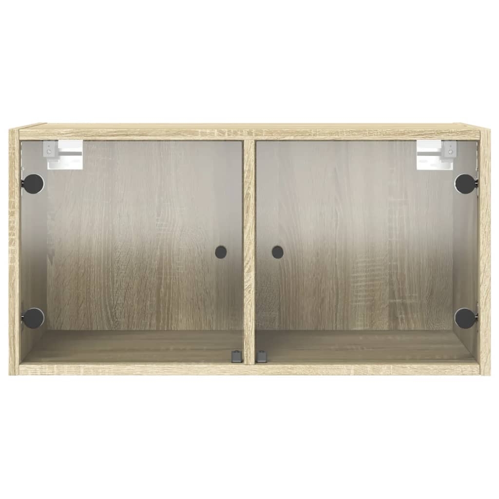 Mobile a Muro con Ante in Vetro Rovere Sonoma 68,5x37x35 cm | homemem39