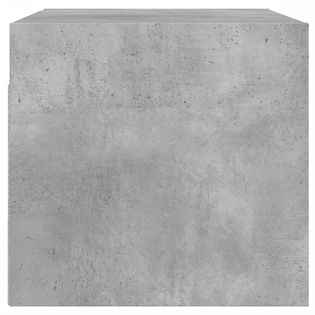 Mobile a Muro con Ante in Vetro Grigio Cemento 68,5x37x35 cm