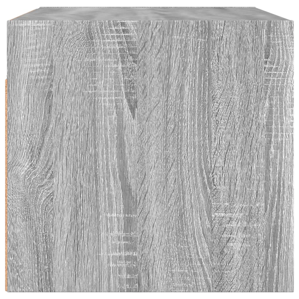 Mobili a Muro con Ante in Vetro 2pz Grigio Sonoma 68,5x37x35 cm