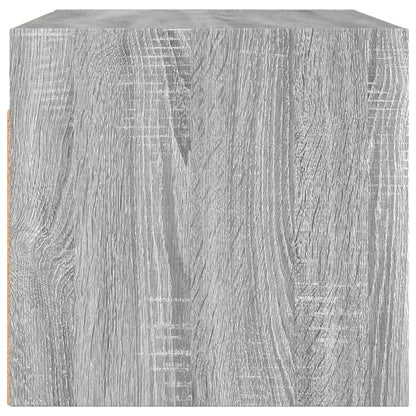 Mobili a Muro con Ante in Vetro 2pz Grigio Sonoma 68,5x37x35 cm