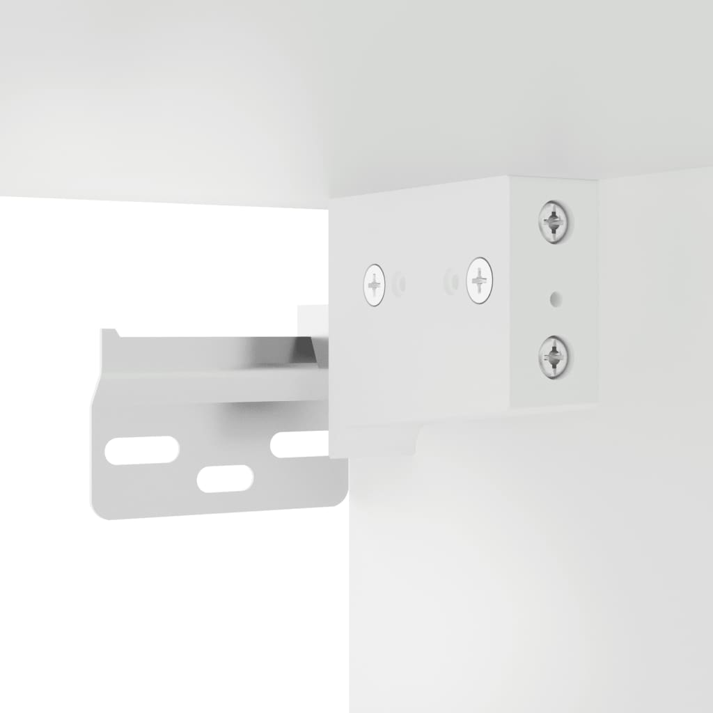 Mobile a Muro con Ante in Vetro Bianco 102x37x35 cm | homemem39