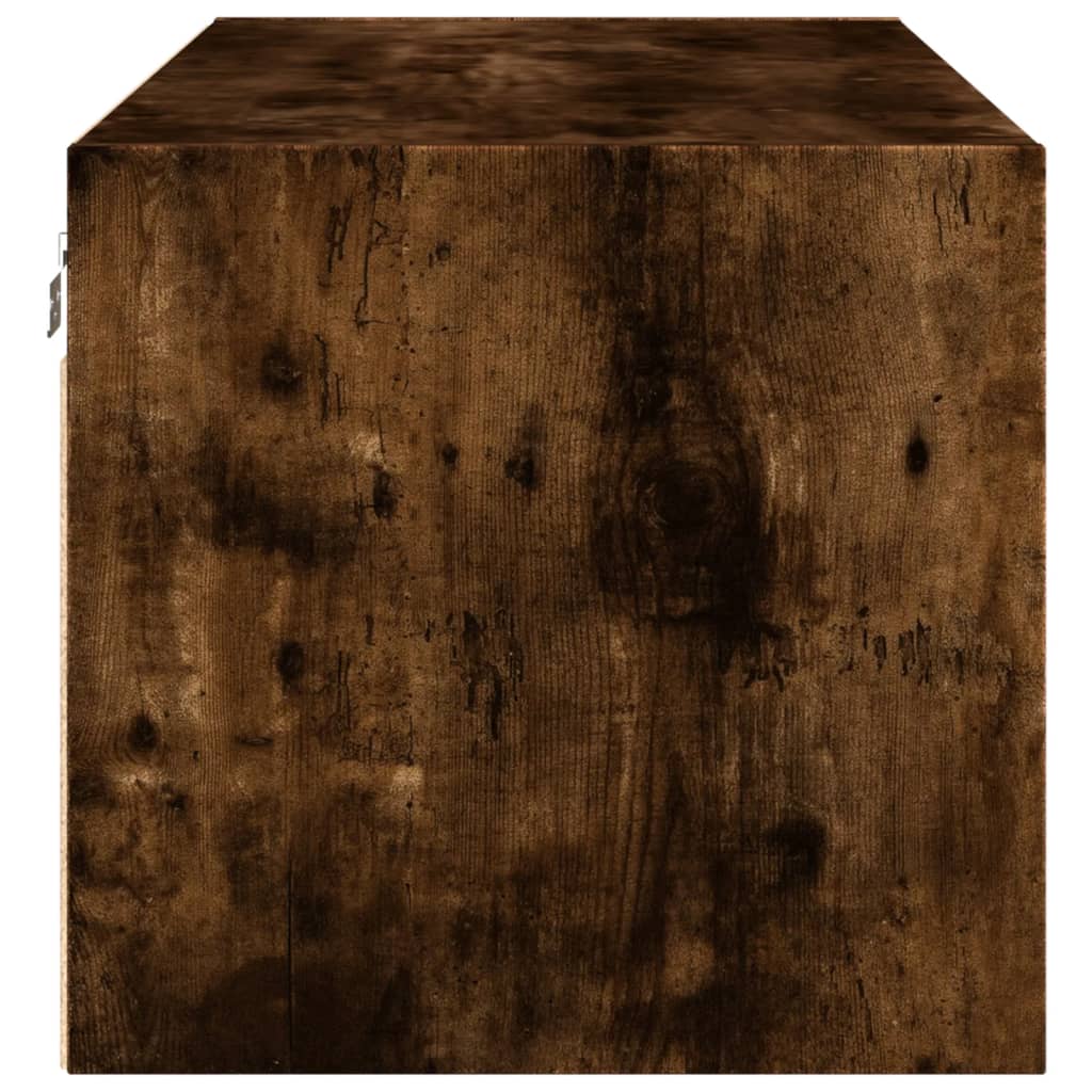 Mobile a Muro con Ante in Vetro Rovere Fumo 102x37x35 cm | homemem39