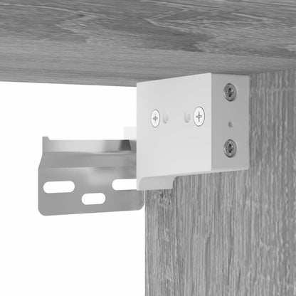 Mobile a Muro con Ante in Vetro Grigio Sonoma 102x37x35 cm | homemem39