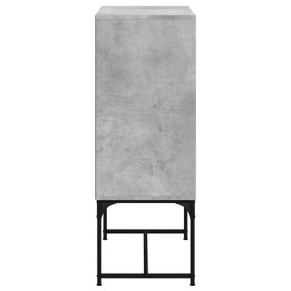 Mobile con Ante in Vetro Grigio Cemento 69x37x100 cm - homemem39