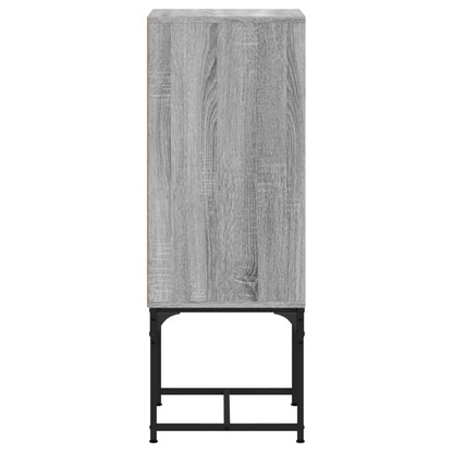 Mobile a Muro con Anta in Vetro Grigio Sonoma 35x37x100 cm - homemem39
