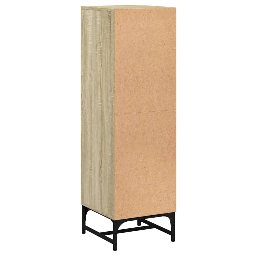 Credenza con Ante in Vetro Rovere Sonoma 35x37x120 cm | homemem39