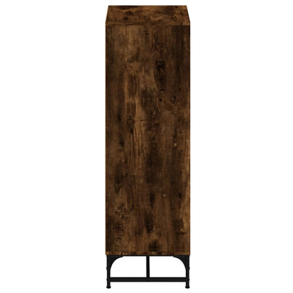 Credenza con Ante in Vetro Rovere Fumo 35x37x120 cm
