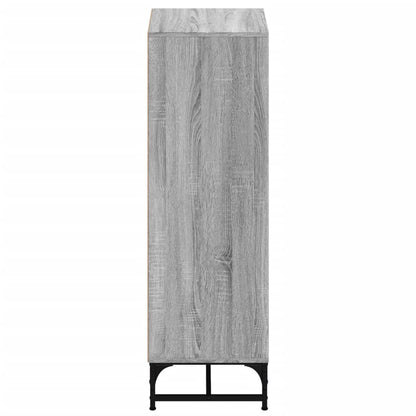 Credenza con Ante in Vetro Grigio Sonoma 35x37x120 cm