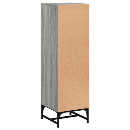 Credenza con Ante in Vetro Grigio Sonoma 35x37x120 cm | homemem39