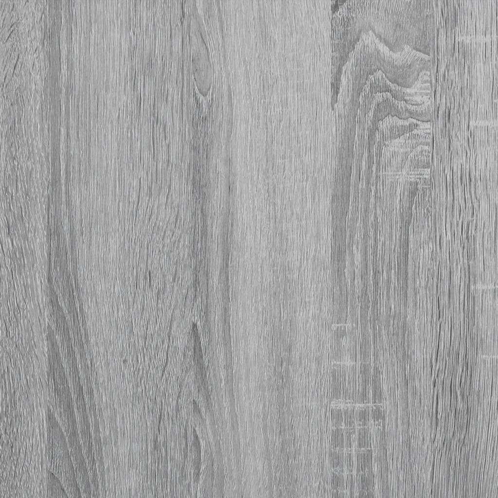 Credenza con Ante in Vetro Grigio Sonoma 35x37x120 cm