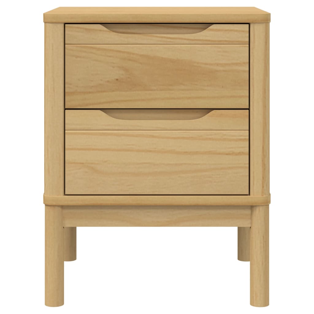 Comodino FLORO Marrone Cera 45x39x57 cm Legno di Pino