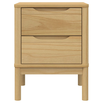 Comodino FLORO Marrone Cera 45x39x57 cm Legno di Pino