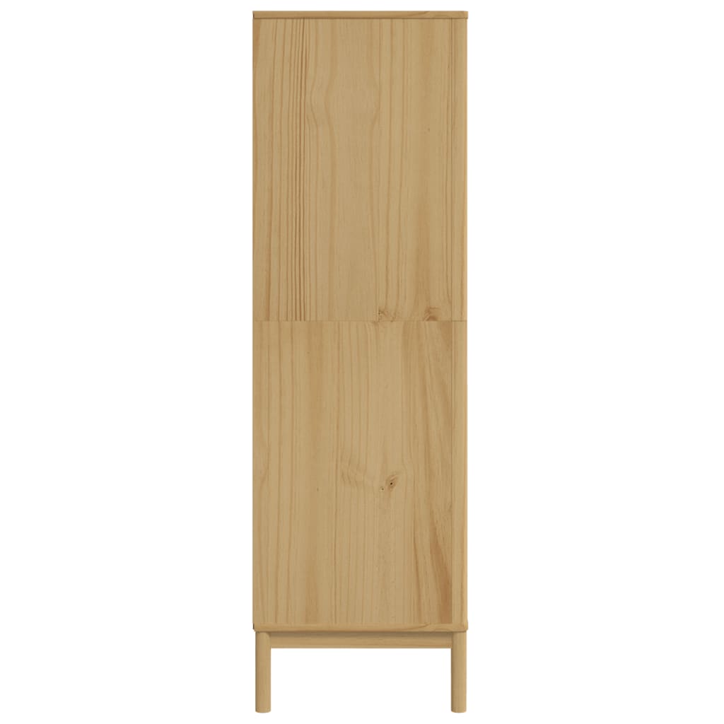 Armadio FLORO Marrone Cera 77x53x171 cm Legno Massello di Pino - homemem39