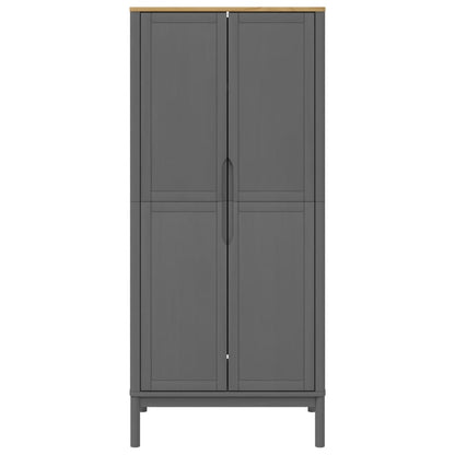 Armadio FLORO 77x53x171 cm in Legno Massello di Pino Grigio